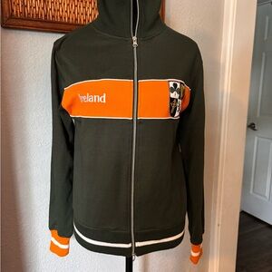 Vintage Green and Orange Ireland Track Jacket